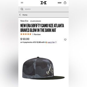 NEW ERA 59FIFTY CAMO VIZE ATLANTA BRAVES GLOW IN THE DARK HAT